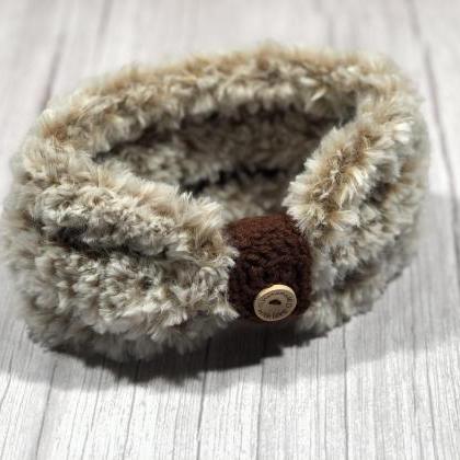 Crochet earwarmer, 2 in 1 (with or ..