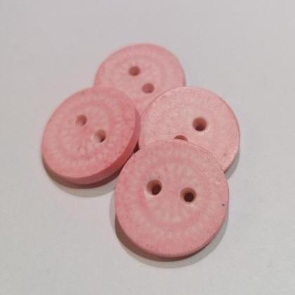 Poylmer Clay Button - Pink mandala ..