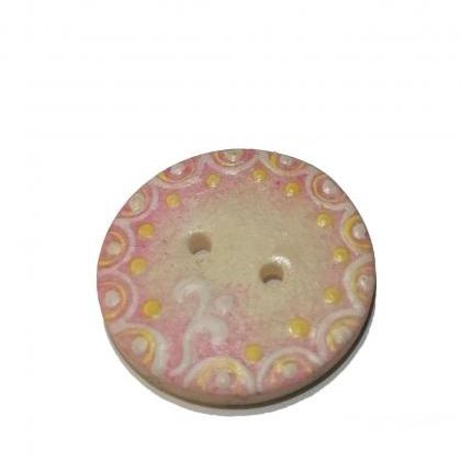 Poylmer Clay Button - Memory - 3cm (1,2 Inch)