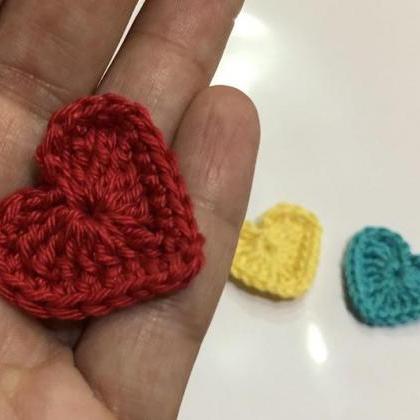 Crochet Hearth Applique, Love Heart..