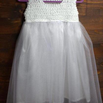 White Crochet Tutu for Baby Girl's,..
