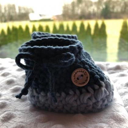 Crocheted Slippers - Cotton - Crochet - Baby Gift..