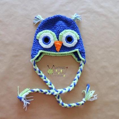 Crochet Hat, Owl,crochet Owl Hat, Baby Owl Hat,..