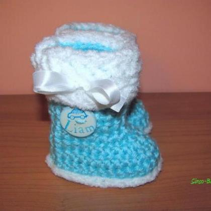 Crocheted Slippers - Soft Wool Yarn - Simple Boy..