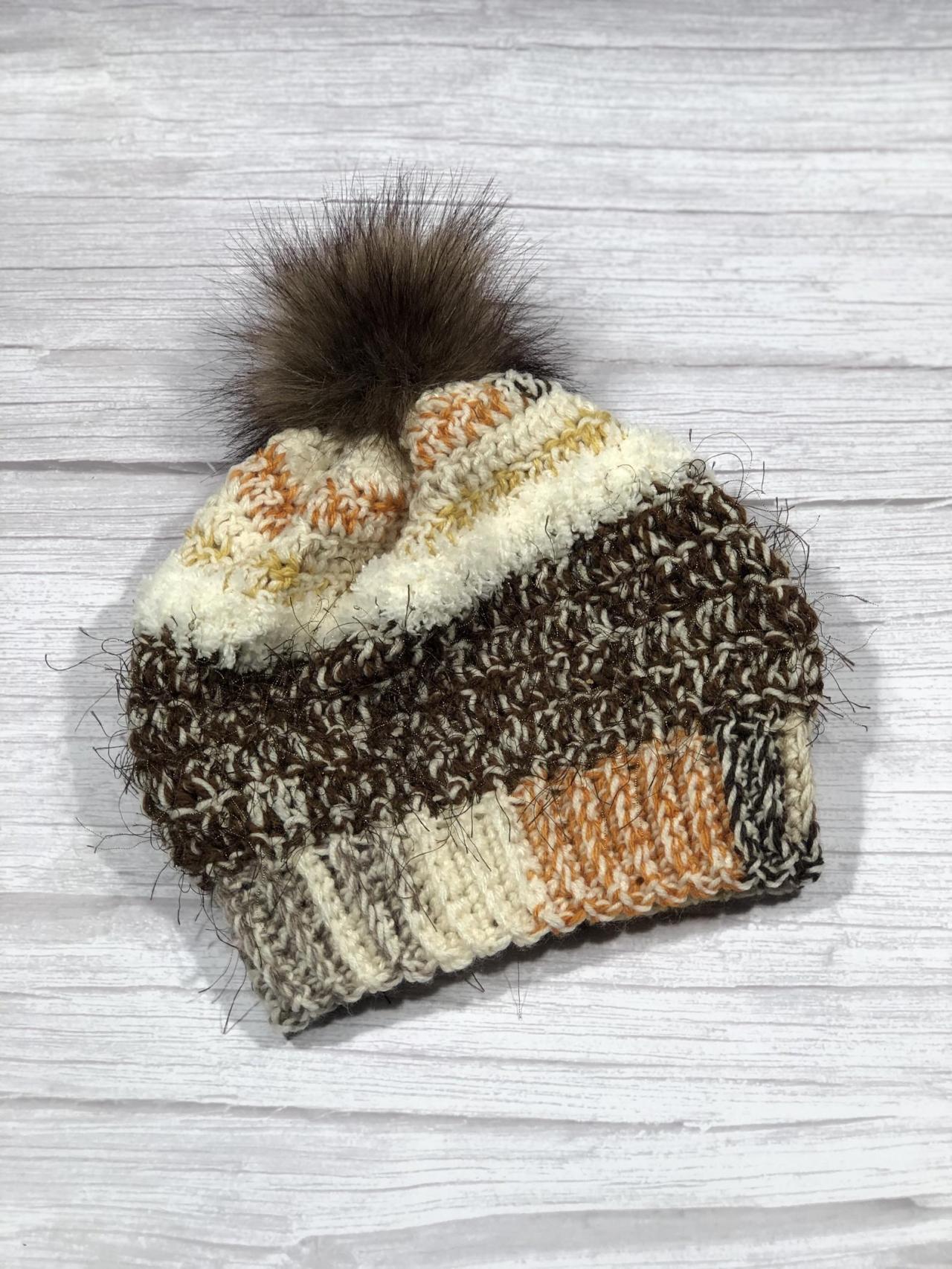 Crochet hat, Child hat, Teen hat, Colorful , Unique 018
