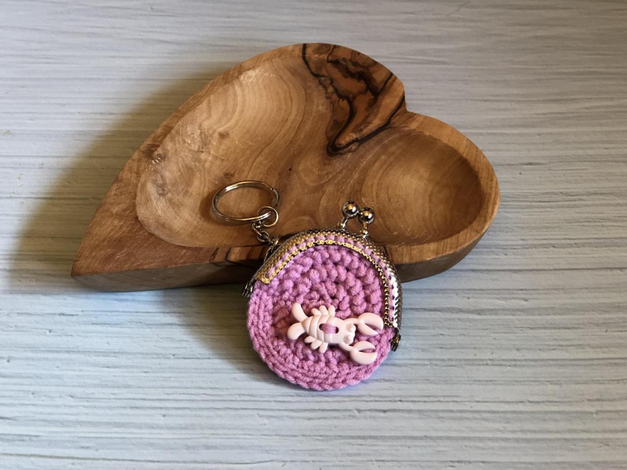 Crochet Purse Pink Keychain Sea Seaedition