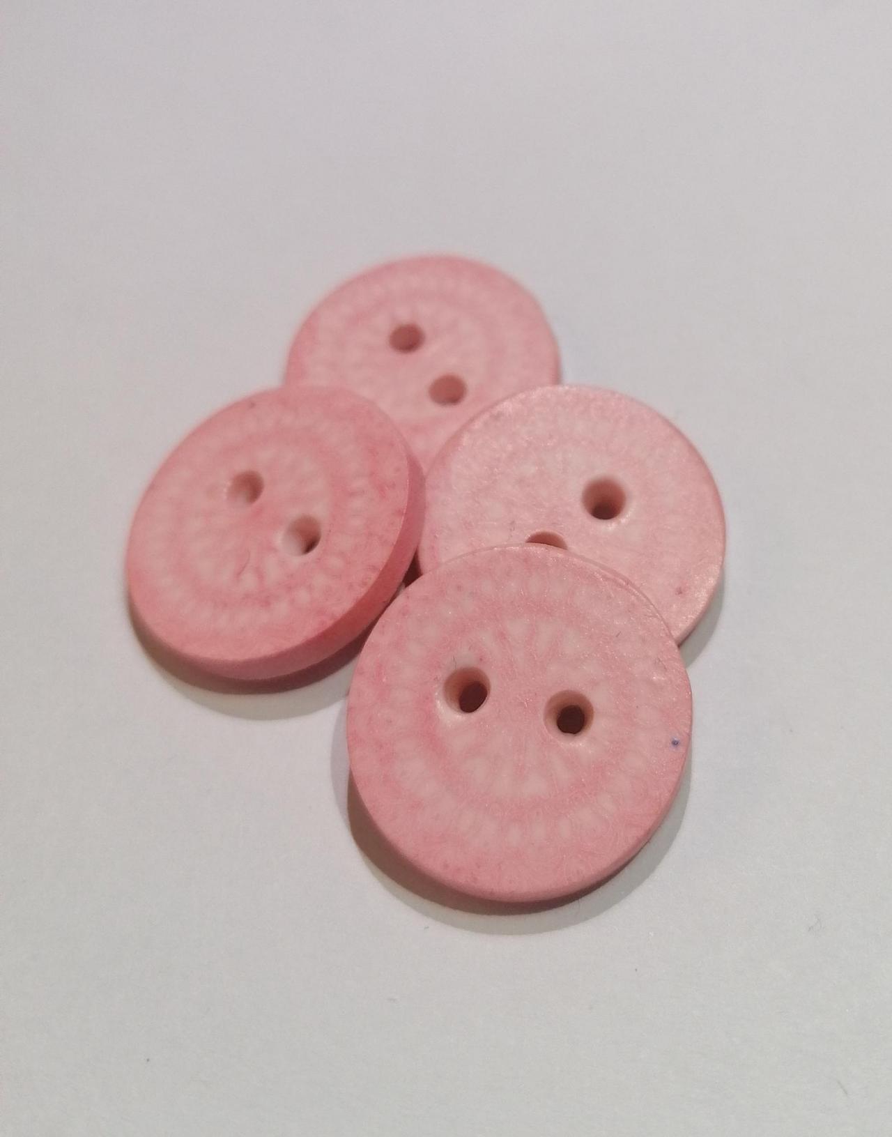Poylmer Clay Button - Pink Mandala - 2cm (0,8 Inch)