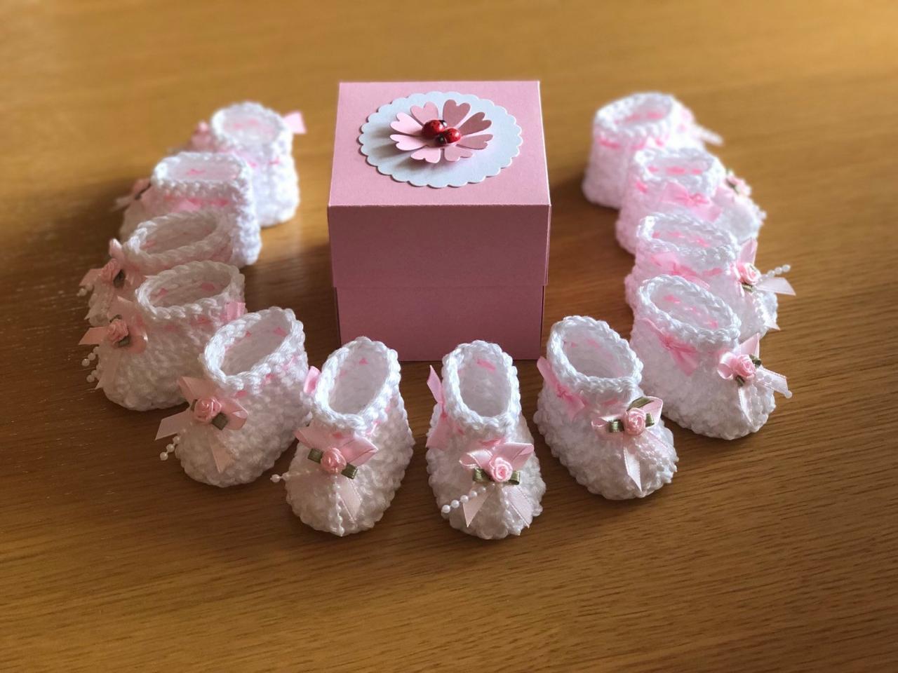 Confetti - Handmade Box - Guests Gift- Christening - Cotton - Crochet - Baby gift - Baby Confetti