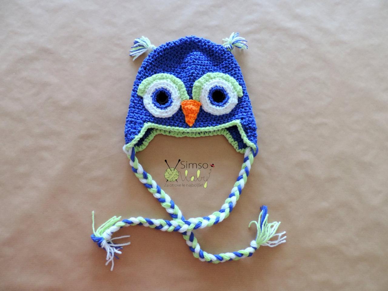 Crochet Hat, Owl,crochet Owl Hat, Baby Owl Hat, Boys Owl Hat, Boys Winter Hat, Hat For Toddlers,child Owl Hat, Owl Hat For Baby,