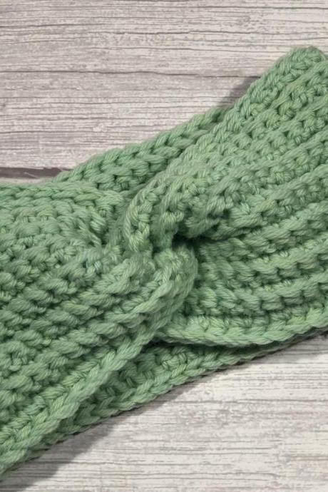 Merino superwash, Crochet earwarmer, Adult headband, Teen headband, Soft 100% merino yarn