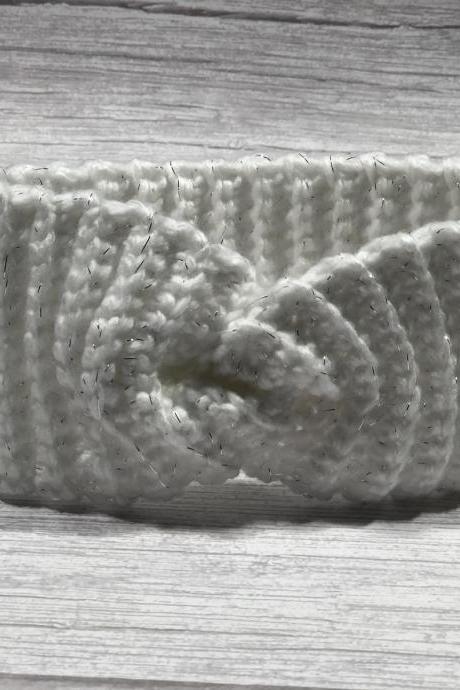 Crochet headband, Adult headband, Teen headband, Soft Woll, Festive, Shiny