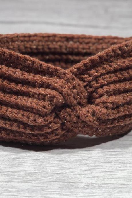Crochet headband, Adult headband, Teen headband, Soft Woll, Festive, Shiny