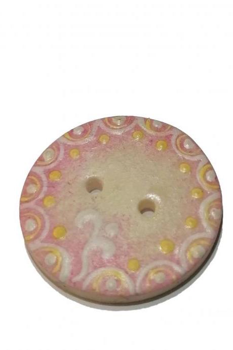 Poylmer Clay Button - Memory - 3cm (1,2 inch)