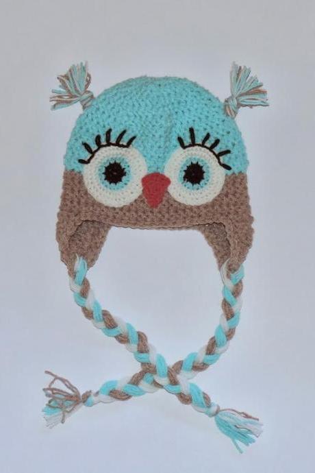 Crochet hat, Owl, Baby owl hat, Boys owl hat, Boys winter hat, Hat for toddlers,Child owl hat,
