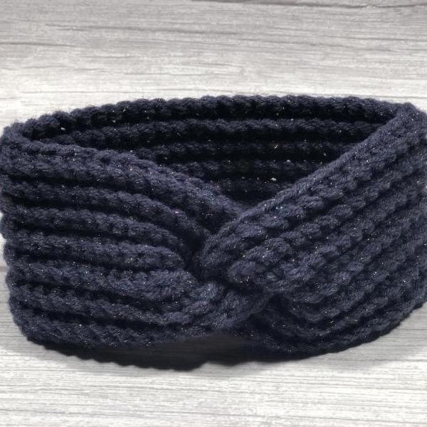 Crochet headband, Adult headband, Teen headband, Soft Woll, Festive, Shiny